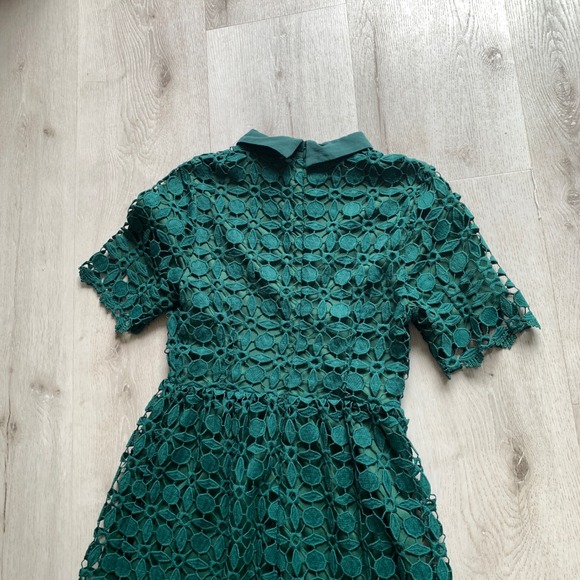JessaKae Green Romantic Collared Lace Midi Dress - Picture 6 of 9